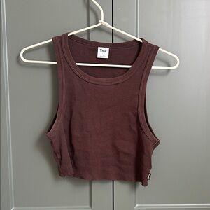 TNA Chocolate Ribbed Tank Top